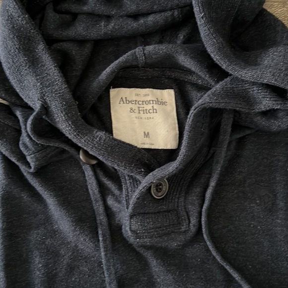 Abercrombie & Fitch Henley Mens Hoodie - Size Medium - Picture 2 of 3